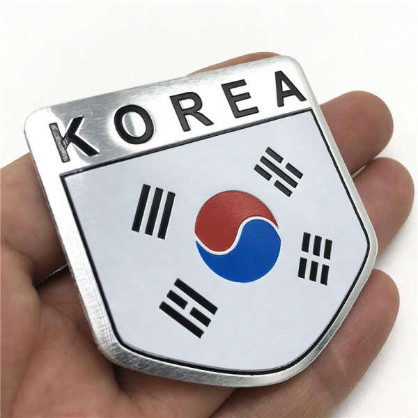 Autocollant Aluminium Voiture Drapeau Coréen | MJ FRANKO