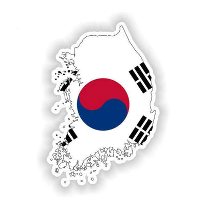 Autocollant Voiture Pays Corée du Sud | MJ FRANKO