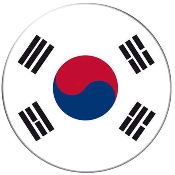 Autocollant Rond Drapeau Corée du Sud | MJ FRANKO
