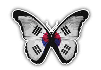 Autocollant Voiture Papillon Drapeau de la Corée du Sud | MJ FRANKO