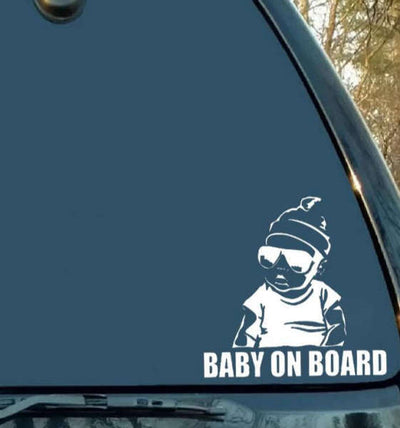 Autocollant Voiture Bébé avec Lunette | MJ FRANKO