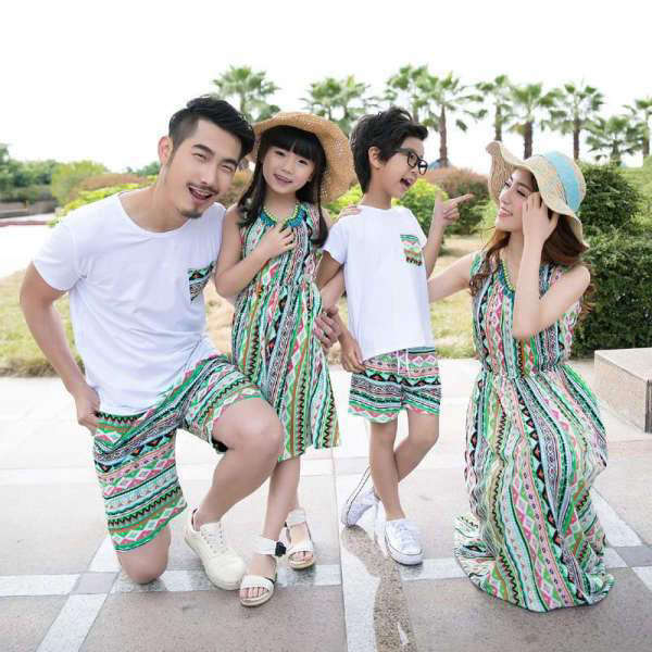 Vêtement Famille Assorti T Shirt Short Robe | MJ FRANKO