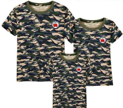 T shirt Assorti Famille Militaire | MJ FRANKO
