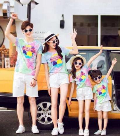 T Shirt Assorti Famille Multicolore | MJ FRANKO