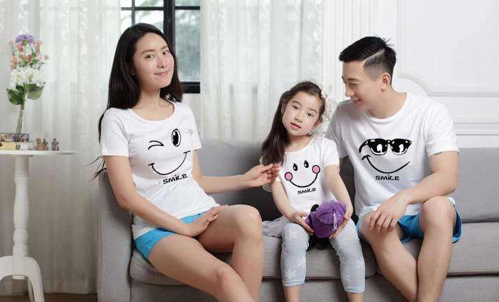 T Shirt Assorti Famille Smile Emoticônes | MJ FRANKO