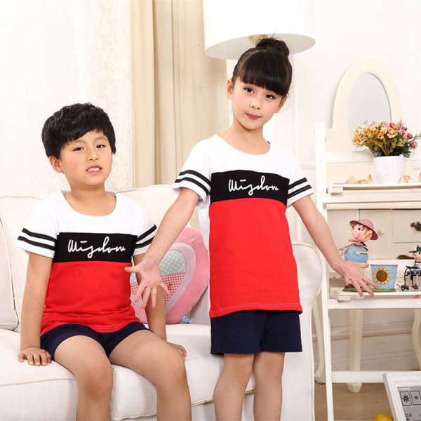 Vêtement Assorti Famille Short T Shirt Rouge | MJ FRANKO
