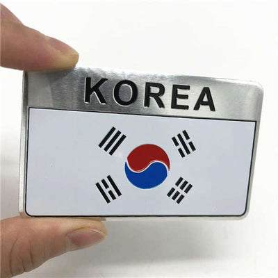 Autocollant Aluminium Voiture Drapeau Coréen | MJ FRANKO