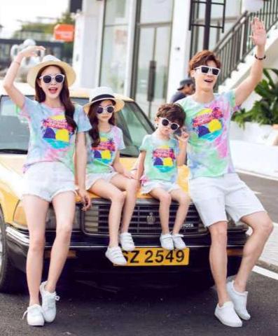T Shirt Assorti Famille Multicolore | MJ FRANKO