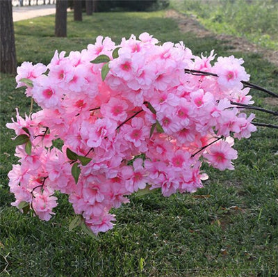 18 Branches de fleurs de cerisier artificielles