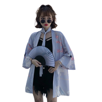 Veste Kimono Grues Femme
