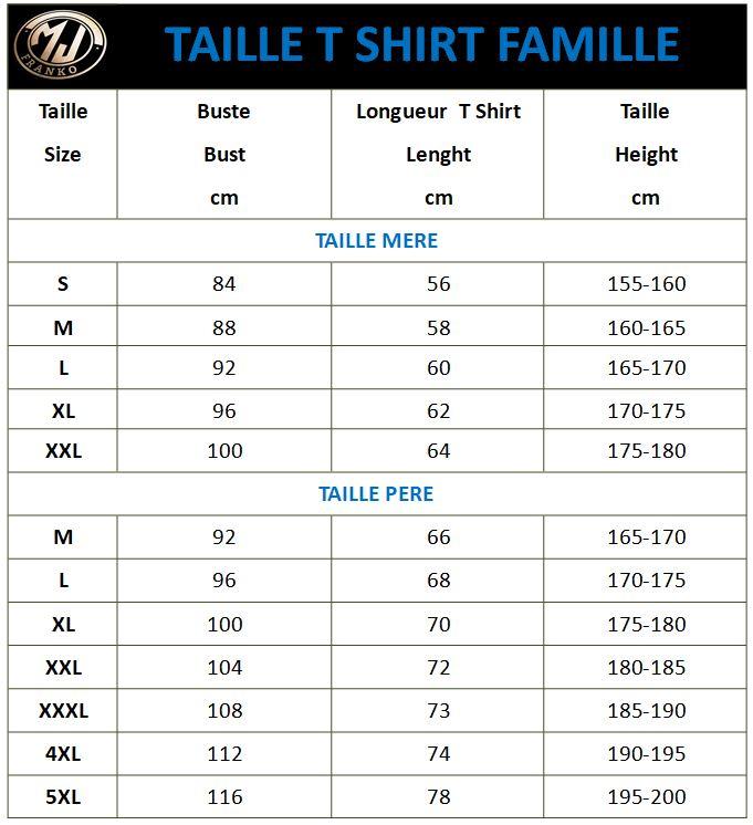 T Shirt Famille Assorti Rayé Bleu | MJ FRANKO