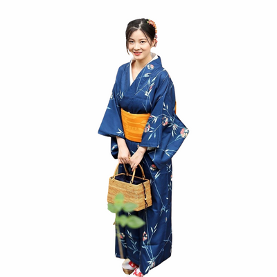 Yukata Traditionnel Japonais Femme Bleu | MJ FRANKO
