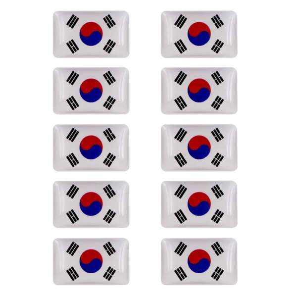 Autocollant Voiture Drapeau Corée du Sud 10 pièces | MJ FRANKO