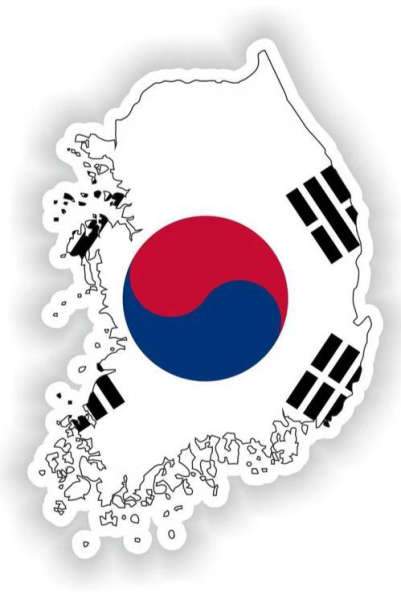 Autocollant Voiture Pays Corée du Sud | MJ FRANKO