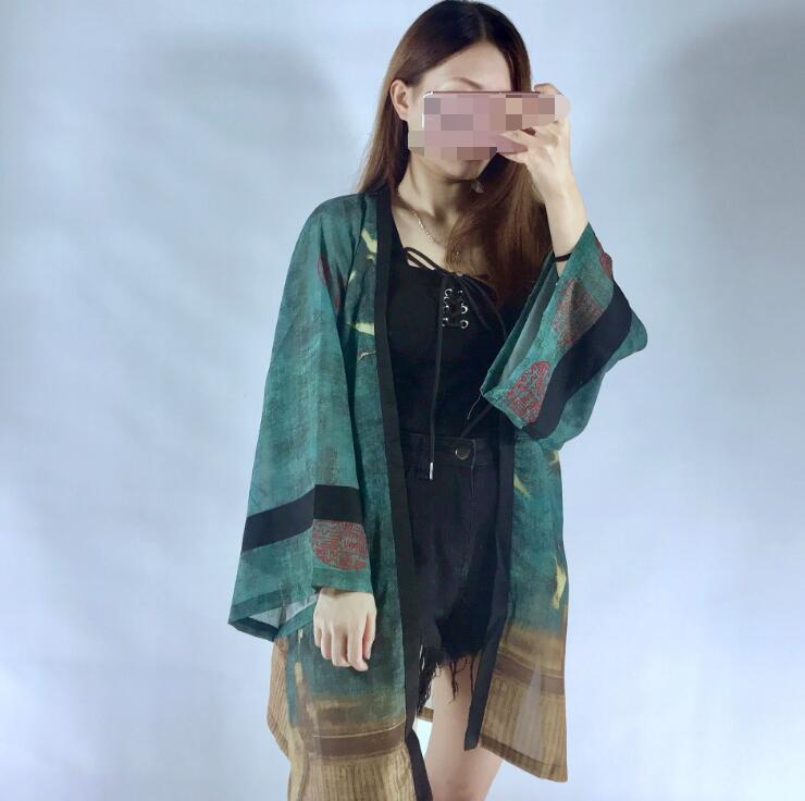 Veste kimono Vert Grue | MJ FRANKO