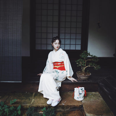 Yukata blanc fleurs | MJ FRANKO