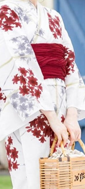 Yukata Blanc Avec Fleurs | MJ FRANKO