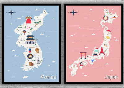 Toile Peinture Corée du Sud Japon | MJ FRANKO