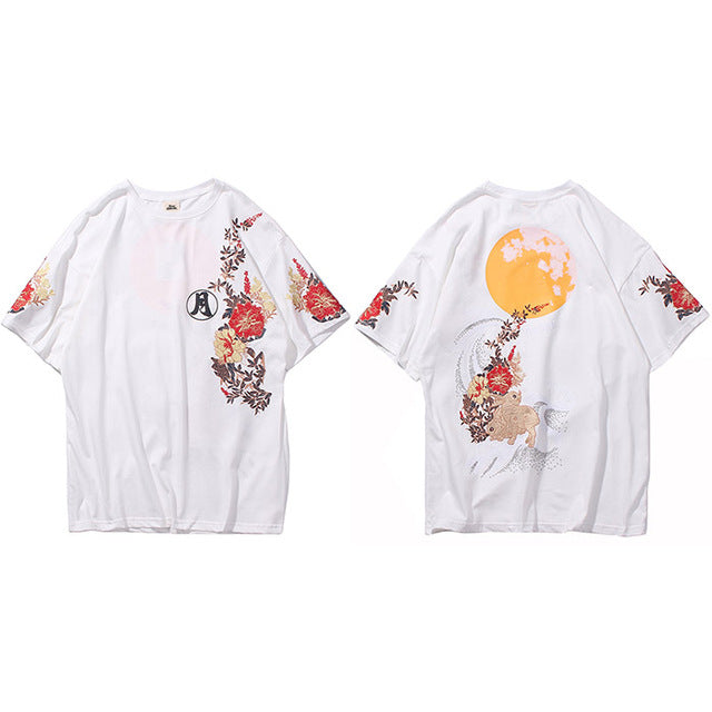 T Shirt Fleurs Brodées | MJ FRANKO