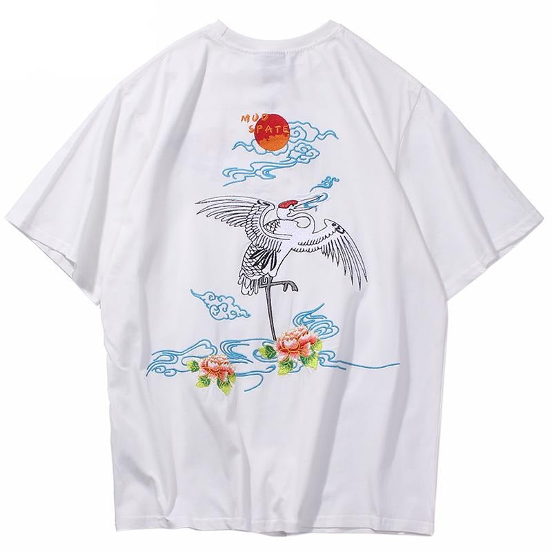 T Shirt Japonais Avec Grue | MJ FRANKO