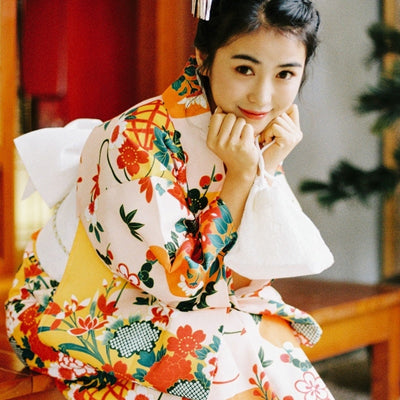 Yukata Femme Fleurs Multicolore | MJ FRANKO