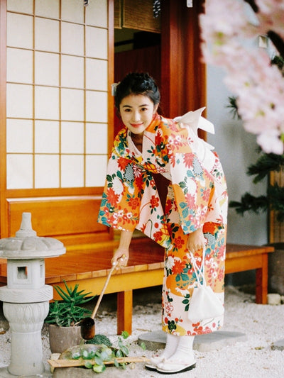 Yukata Femme Fleurs Multicolore | MJ FRANKO