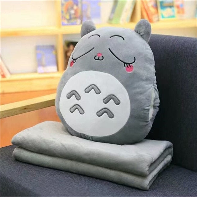 Coussin Couverture Totoro Gris | MJ FRANKO