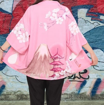 Veste Kimono Rose | MJ FRANKO
