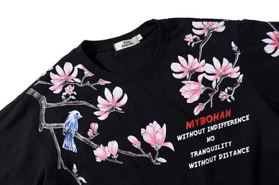 T Shirt Fleur Cerise | MJ FRANKO