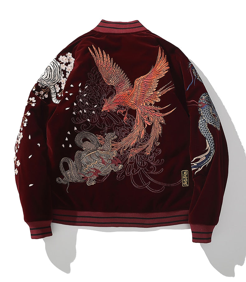 Veste Brodée Dragon Phoenix | MJ FRANKO