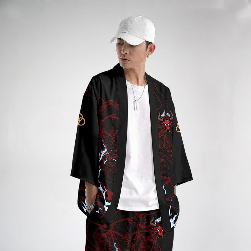 Veste Kimono et Pantalon Taureau Rouge | MJ FRANKO