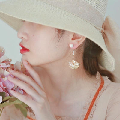 Boucle d'Oreille Eventail Sakura | MJ FRANKO