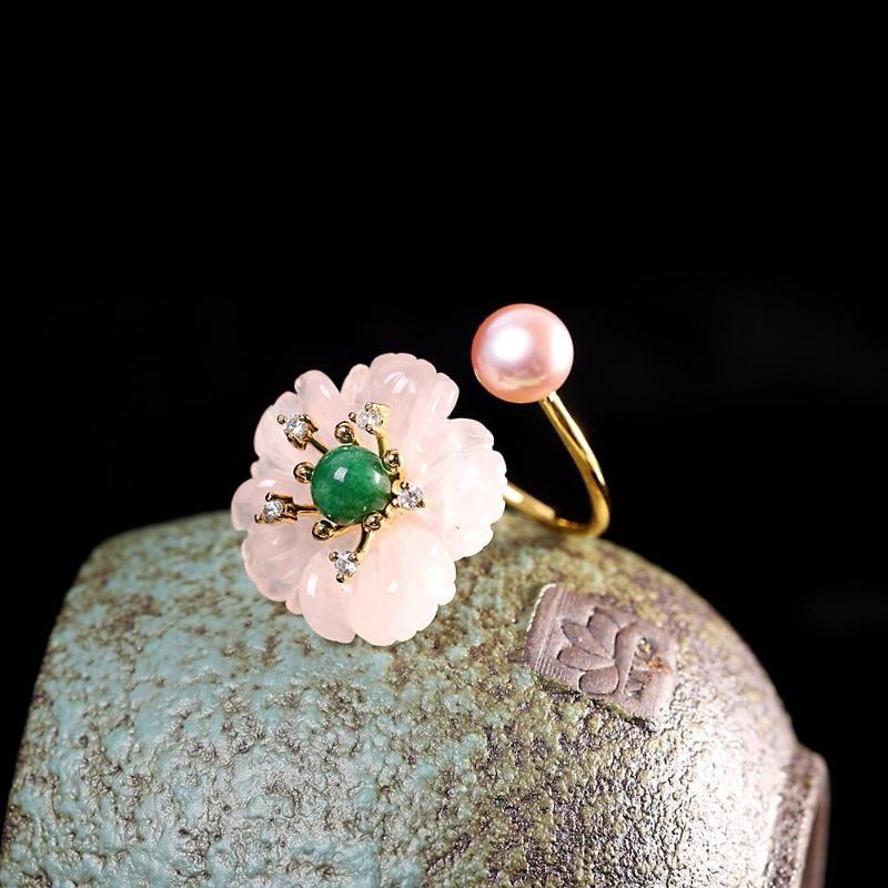 Bague Sakura Argent et Perles | MJ FRANKO