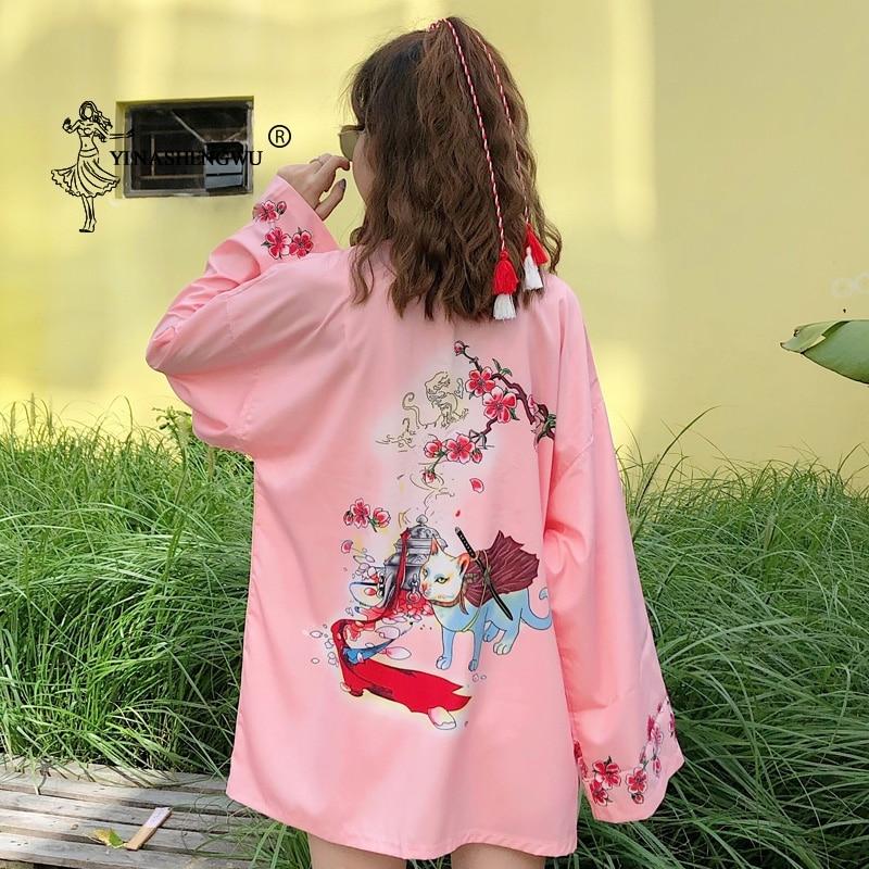 Veste Kimono Femme Chat Sakura