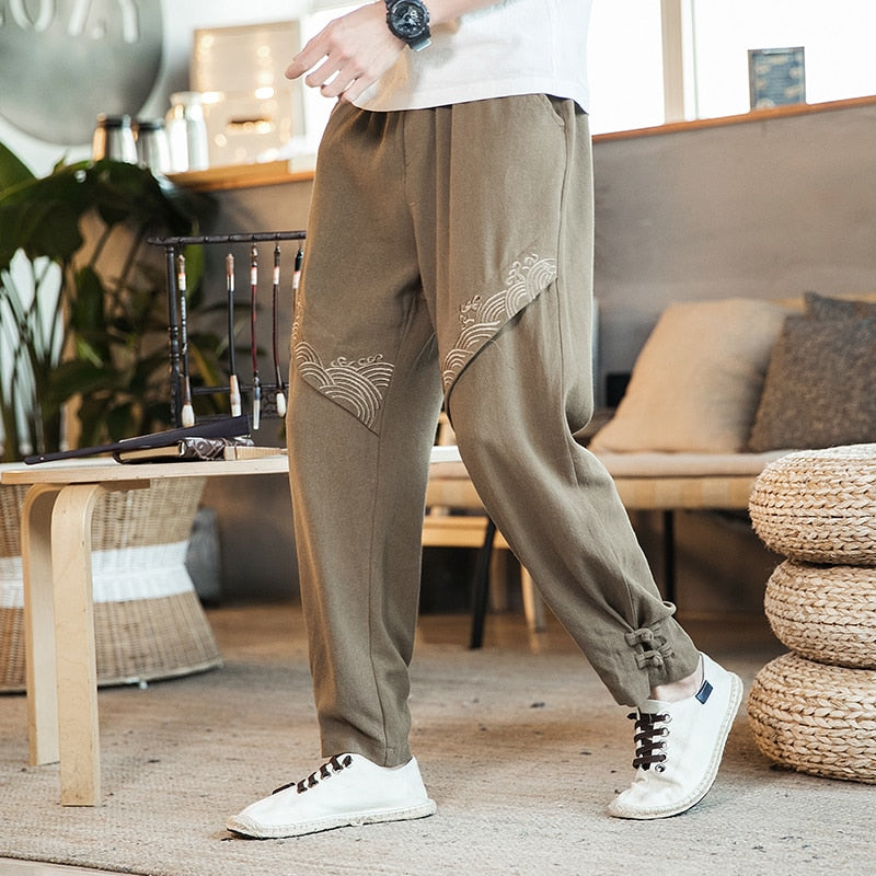 Pantalon Coton Lin Vintage