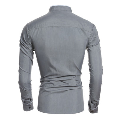 Chemise Col Mao Manches Longues pour Homme | MJ FRANKO
