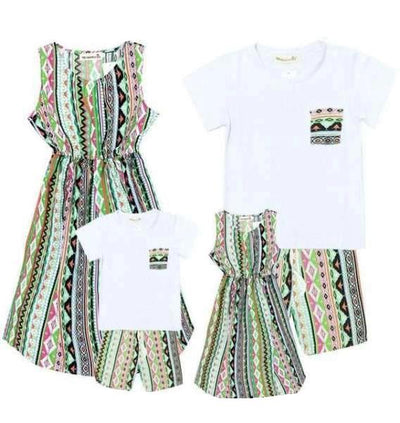 Vêtement Famille Assorti T Shirt Short Robe | MJ FRANKO